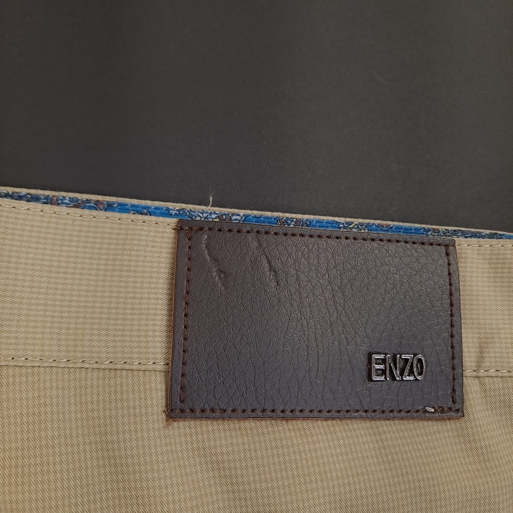 ENZO TOVARE Denim Becker-12 Men's Pants 100% Cotton Beige European Cut - Size 46 - Picture 7 of 11